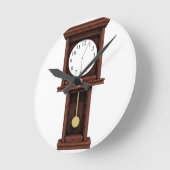 旧式な振り子時計 ラウンド壁時計 (傾斜)