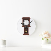 旧式な振り子時計 ラウンド壁時計 (ホーム)