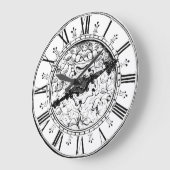 旧式な文字盤 ラージ壁時計 (傾斜)