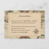 旧式な旧世界の地図の結婚式の挿入物 エンクロージャーカード (正面)