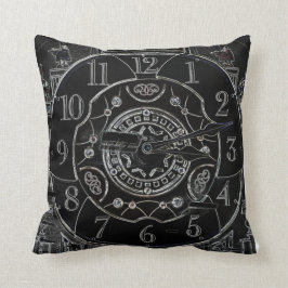 旧式な時計の枕 クッション