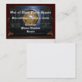 旧式な時計修理名刺 名刺 (正面/裏面)