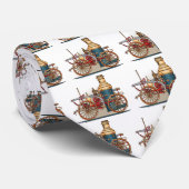 旧式な普通消防車の蒸気のPumperのタイ ネクタイ (ロール)