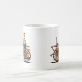 旧式な普通消防車の蒸気のPumperのマグ コーヒーマグカップ (中央)