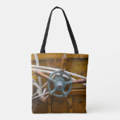 旧式な木のボート トートバッグ (裏面)