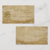 旧式な木 名刺 (正面/裏面)