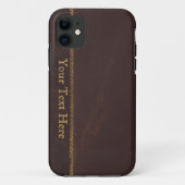 旧式な本のフェイクな革、ヴィンテージのレトロの一見 Case-Mate iPhoneケース (裏面)