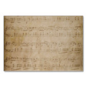 旧式な楽譜のテーブル数プレイスカード テーブルナンバー (裏面)