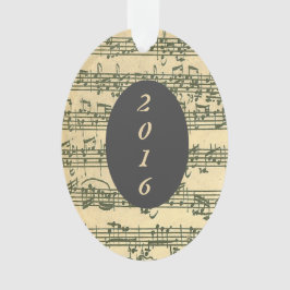 旧式な楽譜のBachの原稿カスタム年 オーナメント