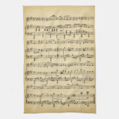 旧式な楽譜 キッチンタオル (縦)