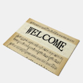 旧式な楽譜 ドアマット (アングル)