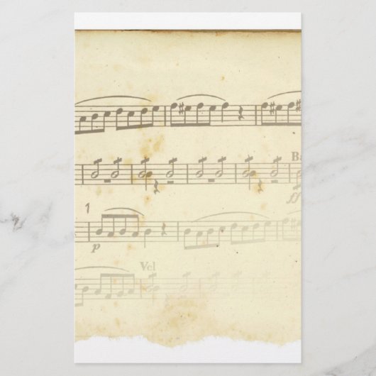 旧式な楽譜 便箋 (正面)