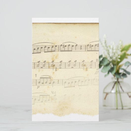 旧式な楽譜 便箋 (スタンド正面)
