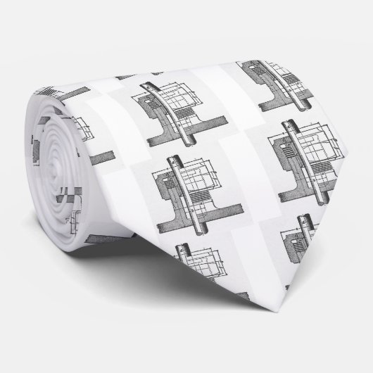 旧式な機械用具エンジニア ネクタイ (ロール)