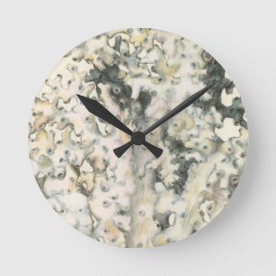 旧式な水彩画の珊瑚 ラウンド壁時計