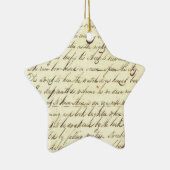 旧式な短命なものの筆記体の書道の原稿の詩歌 セラミックオーナメント (右)