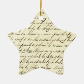 旧式な短命なものの筆記体の書道の原稿の詩歌 セラミックオーナメント