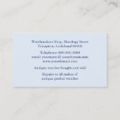 旧式な腕時計修理名刺 名刺 (裏面)