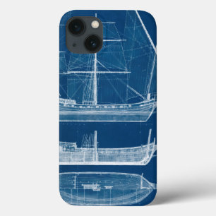 旧式な船の青写真I iPhone 13ケース