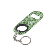 旧式な花のダマスク織 キーホルダー栓抜き (裏面アングル)