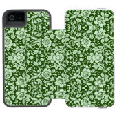 旧式な花のダマスク織 INCIPIO iPhoneウォレットケース (フォリオ Open)