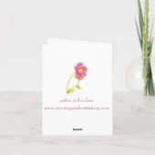 旧式な花の椅子のスケッチのブランクNotecard カード (裏面)