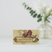 旧式な花 名刺 (スタンド正面)