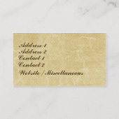 旧式な花 名刺 (裏面)