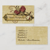 旧式な花 名刺 (正面/裏面)