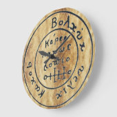 旧式な護符/海賊宝物地図の羊皮紙 ラージ壁時計 (傾斜)