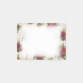 旧式な赤いバラの壁紙 ポストイット