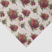 旧式な赤いバラの壁紙 薄葉紙 (詳細)