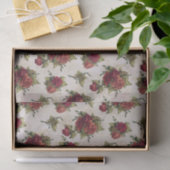 旧式な赤いバラの壁紙 薄葉紙 (ギフト)