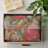 旧式な赤いバラカタログ10" X 15"ティッシュペーパー 薄葉紙 (ギフト)