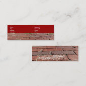 旧式な赤レンガ スキニー名刺 (正面/裏面)