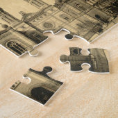 旧式な郵便はがきのヨーロッパのユダヤ人のシナゴーグ ジグソーパズル (側面)