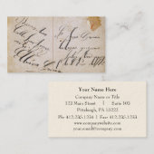 旧式な郵便はがきの名刺 名刺 (正面/裏面)