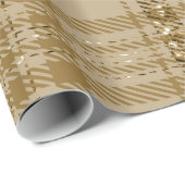 旧式な金ゴールドのグリッターの格子縞01 ラッピングペーパー (ロールコーナー)