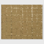 旧式な金ゴールドのグリッターの格子縞02 ラッピングペーパー (フラット)