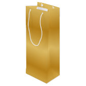 旧式な金属金ゴールド ワインギフトバッグ (裏面アングル)