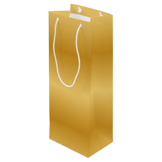 旧式な金属金ゴールド ワインギフトバッグ (裏面アングル)