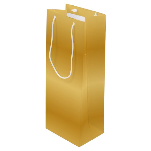 旧式な金属金ゴールド ワインギフトバッグ (正面アングル)