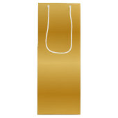 旧式な金属金ゴールド ワインギフトバッグ (正面)