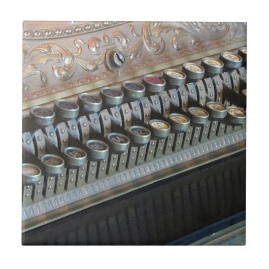 旧式な金銭登録機 タイル (正面)