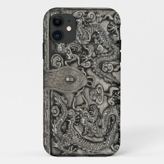 旧式な銀製のドラゴンのiphone 5の場合 Case-Mate iPhoneケース (裏面)