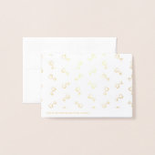 旧式な鍵のプリントパターンレトロの芸術のデザインの黒 箔カード (裏面封筒付き)