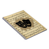 旧式な音楽および劇場のマスク ノートブック (右側)