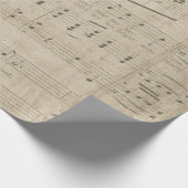 旧式な音楽シートのスタイル1の包装紙ロール ラッピングペーパー (角)