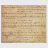 旧式な音楽シートのスタイル2の包装紙ロール ラッピングペーパー (フラット)