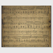 旧式な音楽シートのスタイル4の包装紙ロール ラッピングペーパー (フラット)